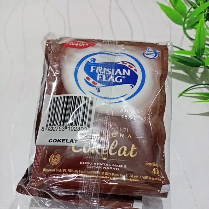 Susu Putih Coklat Kental Manis Frisian Flag Renteng isi 6 Susu Bendera Kemasan Renceng