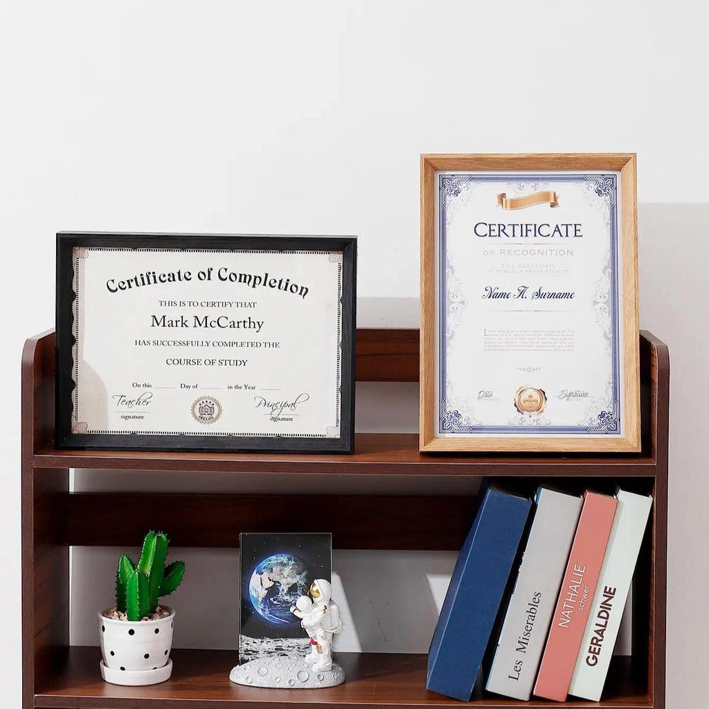 1PC A4 double-sided transparent display frame for certificates, diplomas, display photos, American b