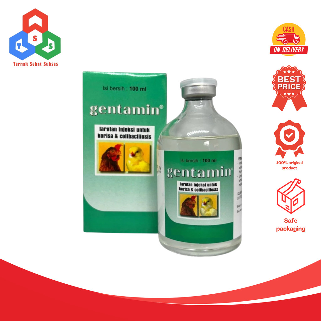 GENTAMIN 100 ml MEDION - Obat Korisa Snot Collbacillosis Unggas