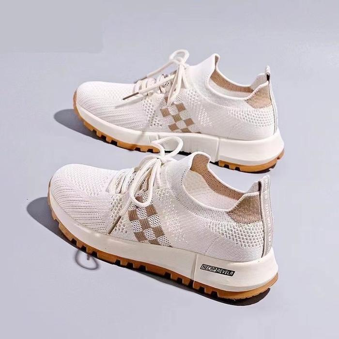 Sepatu Wanita Casual Shoes with Excellent Comfort Sneakers - SA019 KHAKI, 36
