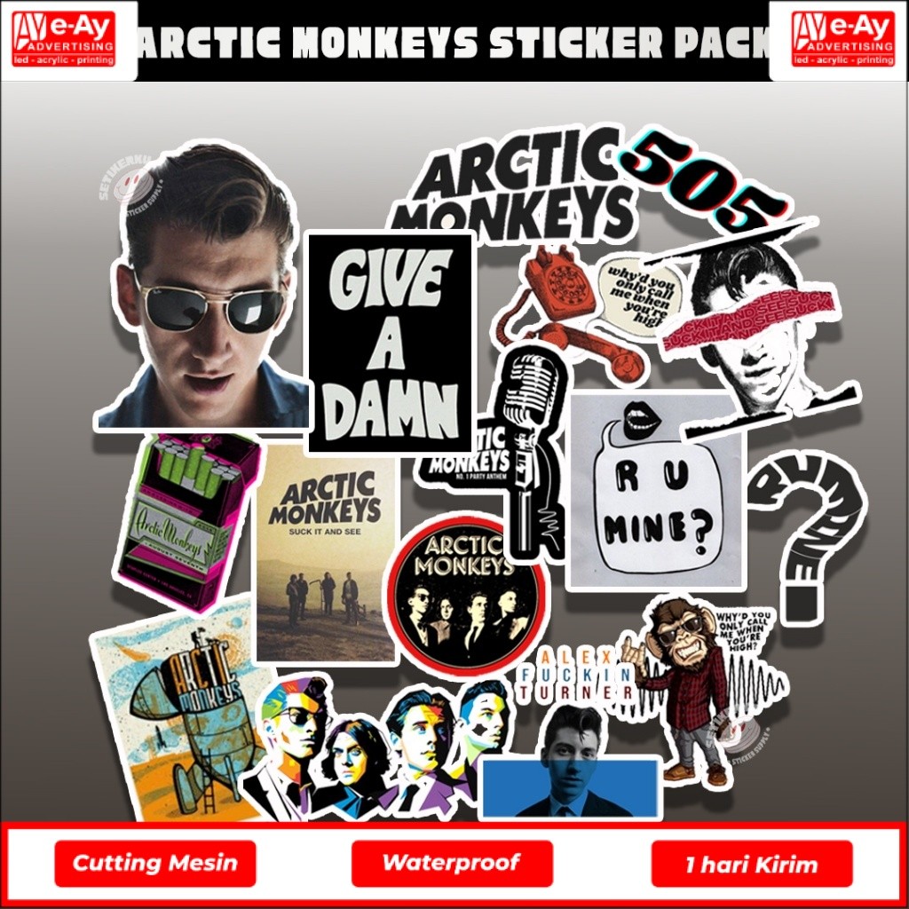 16pcs ARCTIC MONKEYS Sticker Pack A6 | stiker arctic monkeys aesthetic untuk hp laptop koper bahan v
