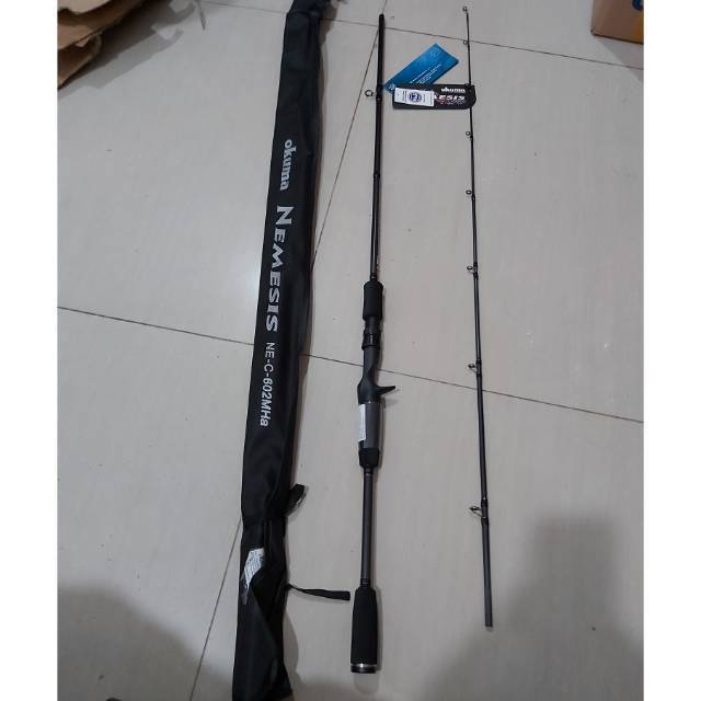 Okuma nemesis 602 180 cm type bc tanduk baitcasting full fuji ring