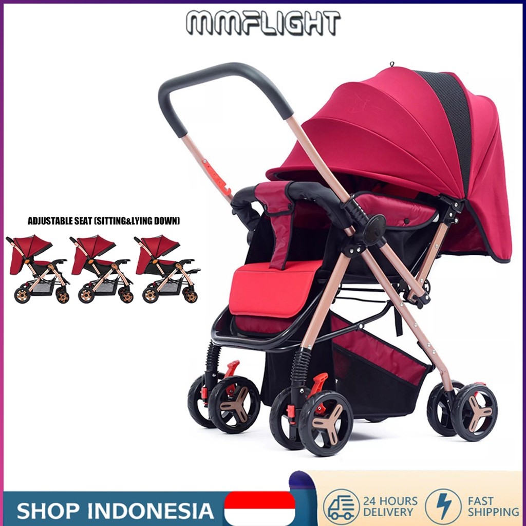 PROMO Mmflight Stroller Baby Kereta Dorong Bayi Lipat Travelling Stroller 0-3 Tahun