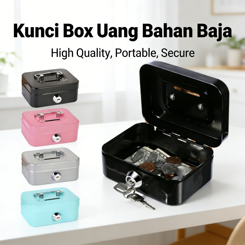 Kunci Kotak Uang Brangkas Cash Box Money Box Penyimpanan Uang Brankas