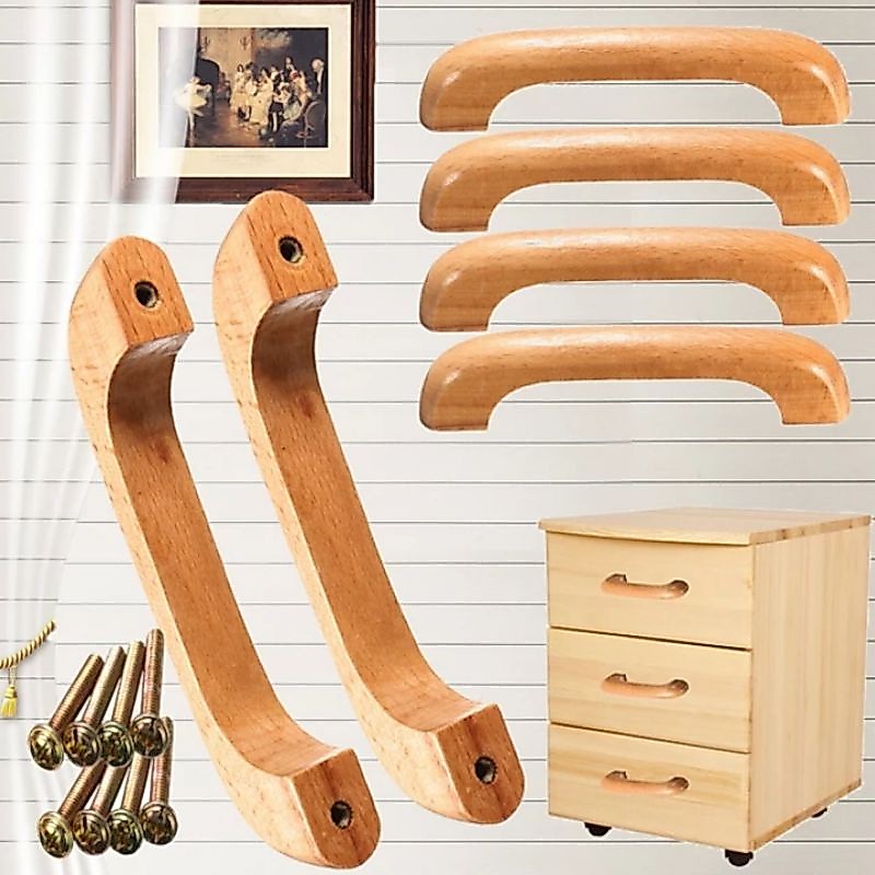 Knop Kabinet Gagang Furnitur Kayu Solid Furnitur Laci Bulat Kabinet Kayu Pegangan Pintu Kabinet Komp