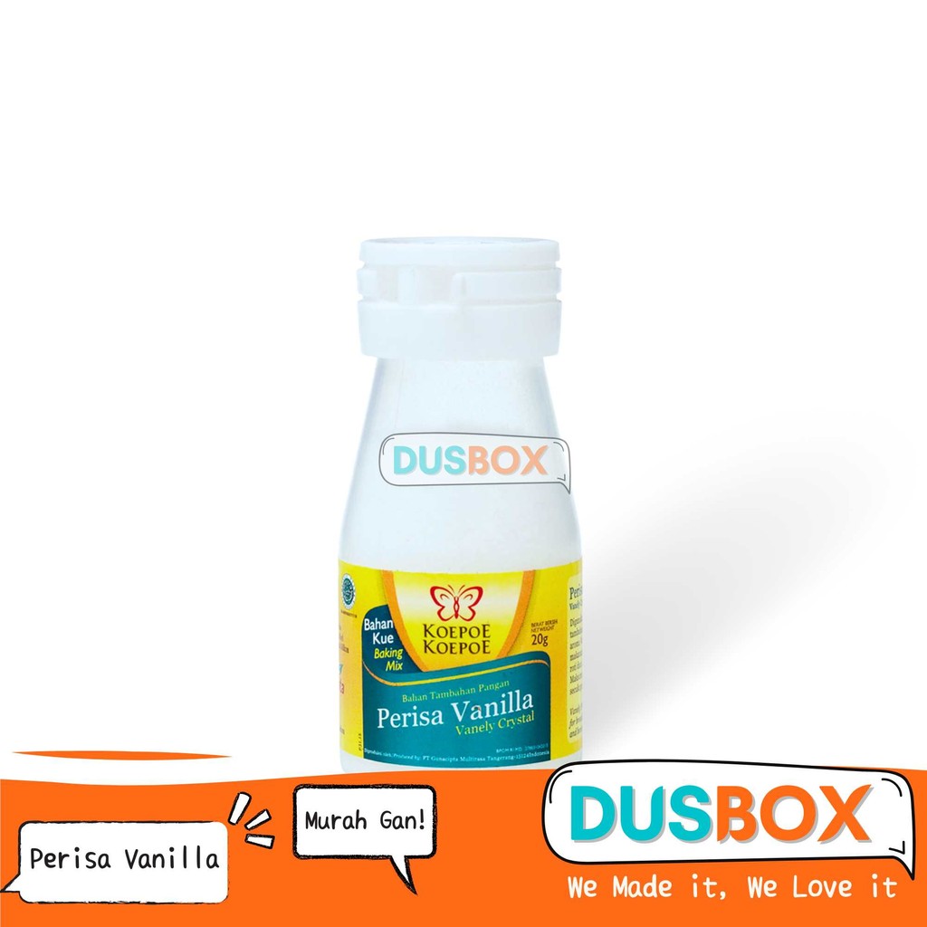 

Perisa Vanila 20gr / Vanili Bubuk / Vanilla Powder Kupu Kupu Koepoe Koepoe