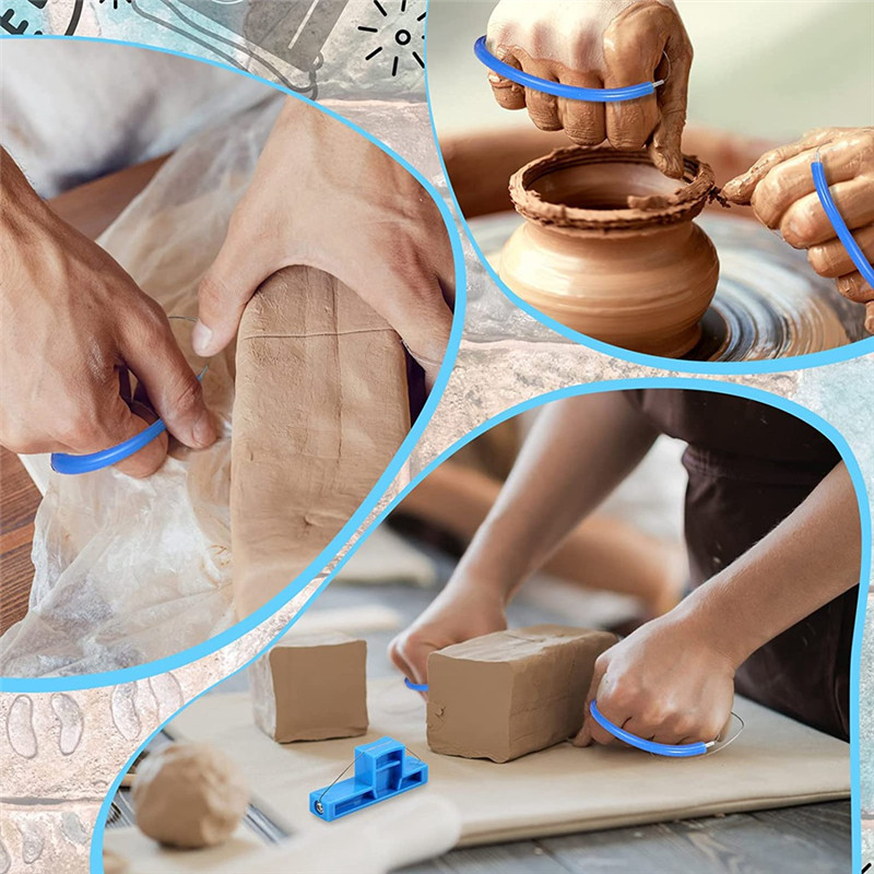 

Best Of 2025-3Pcs Angle Cutting Clay Tool And Clay Cutters Wire Set Include Steel Wire Bevel Cutter Bevel Tool For Pottery Sculp