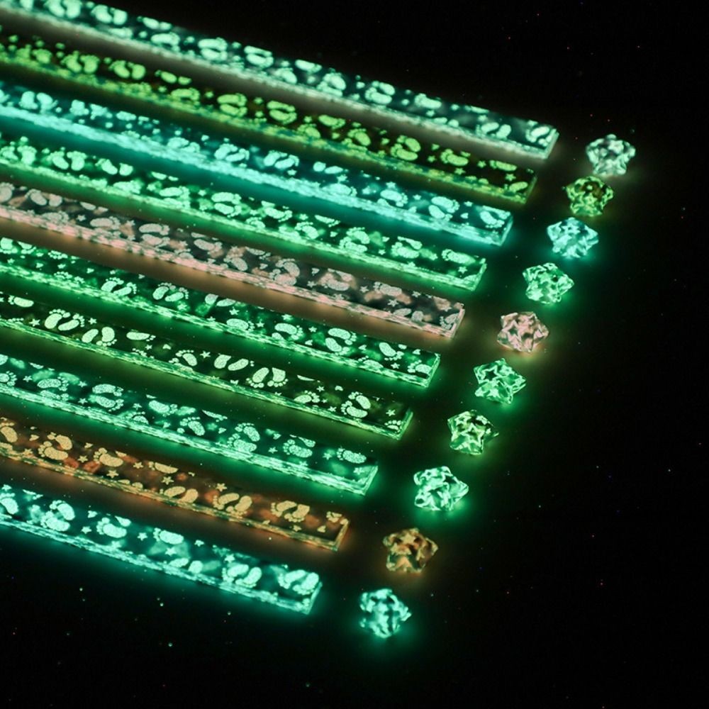 

210 Sheets Luminous Origami Stars Paper 10 Colors Strips Lucky Star Decor Folng Paper Craft Paper Y Arts Crafting Supplies