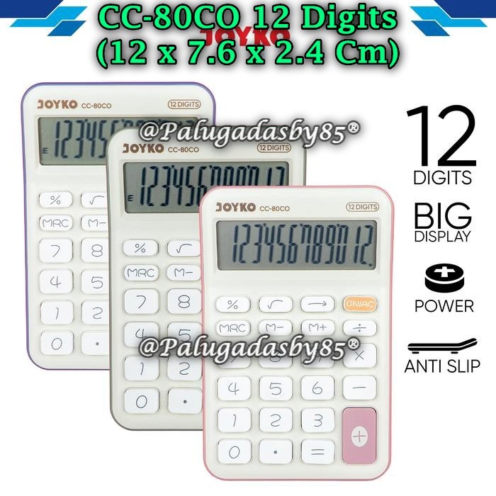 

(1 Biji) Kalkulator JOYKO CC-80CO 12 Digits / JOYKO Calculator Kalkulator CC-80CO 12 Digits (1 Biji)