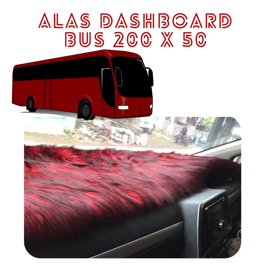 Alas Dashboard Bulu Premium 200x50cm – Cocok untuk Truk, Bus & Mobil bulu-rajut store