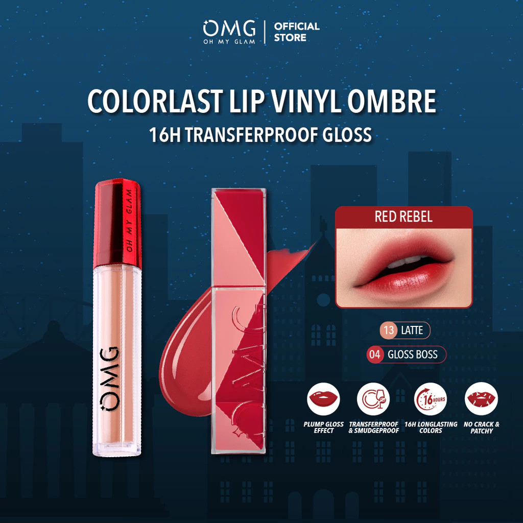 QEILA - Paket Ombre OMG Lip Vinyl + Lip Cream | Ombre OMG