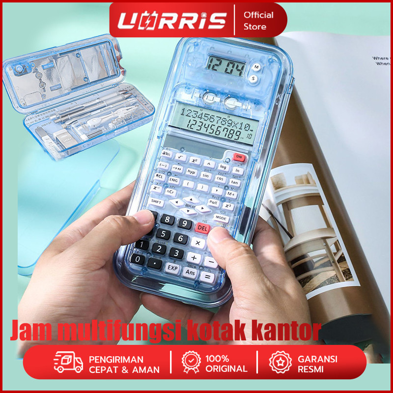 

UORRIS Jam multifungsi kotak kantor Kalkulator Ilmiah Scientific CTIFREE FC-82MS Calculator 10 Digit Mirip