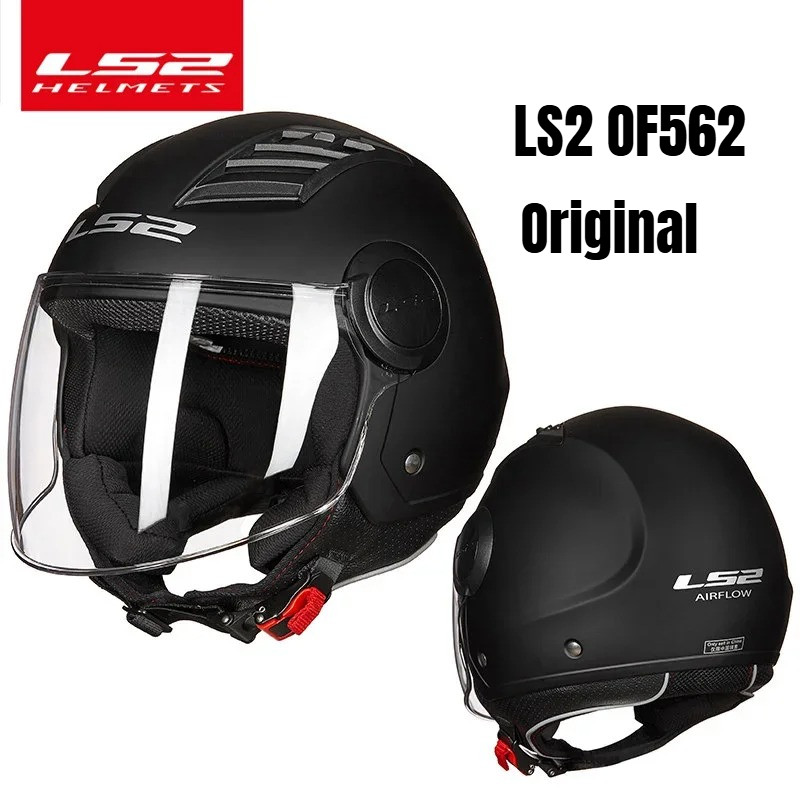 LS2 OF562 Summer Open Face Motorcycle Helmet Men Women Motocross 3/4 Half Face Helmet Original Motor
