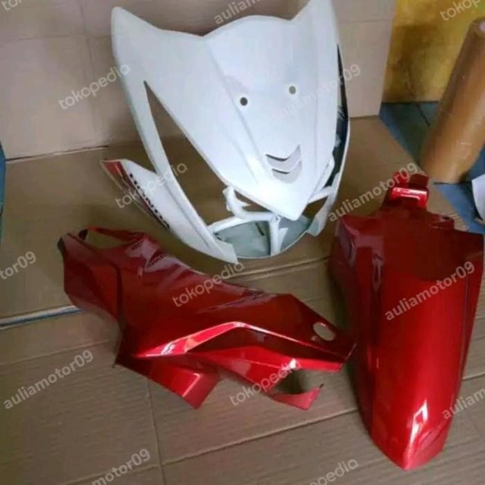 PAKET COVER BODY DEPAN HONDA BEAT FI 2015 2016 MERAH PUTIH