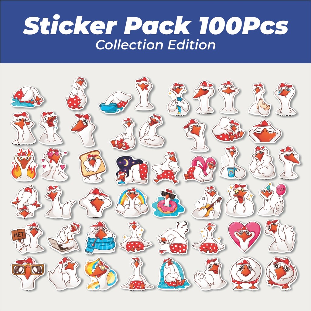 

Hot Stiker Hewan Bebek Angsa Cute Lucu Anti Air Stikers Berperekat Waterproof Sticker Decal Buat Motor Helm Buku Journal Koper Casing HP Laptop Botol Minum