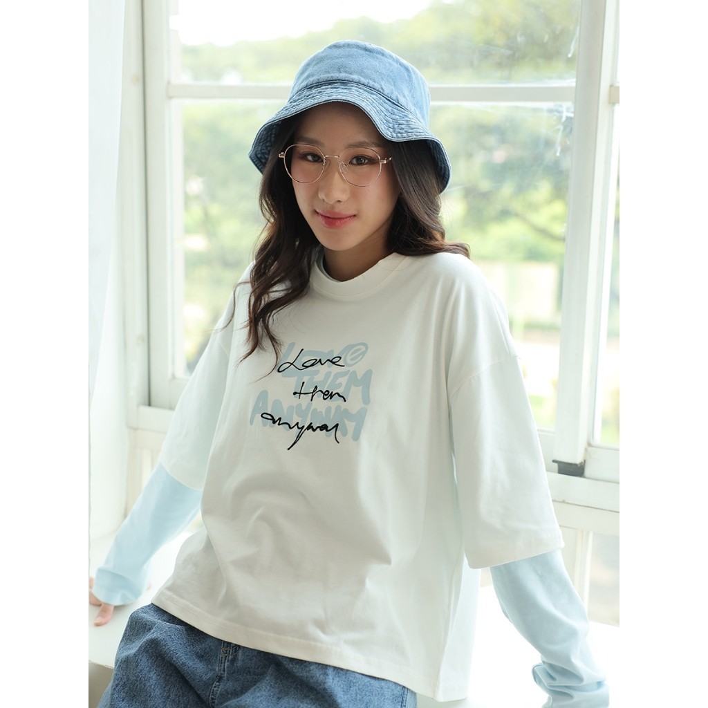 EXIT Rumina Tshirt 112.11876.18 |Kaos Wanita - Atasan Lengan Panjang