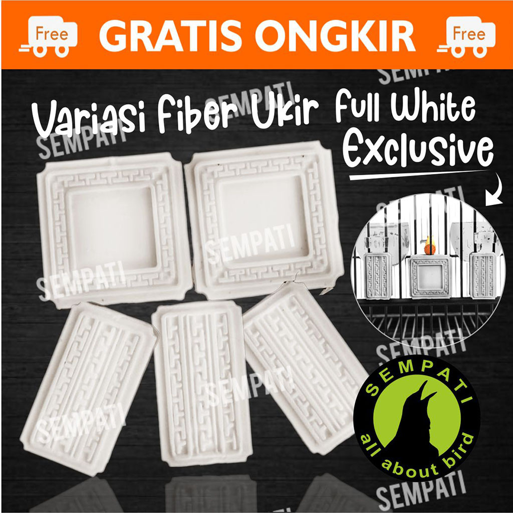SEMPATI Variasi Sangkar Kotak Motif Batik Bahan Plastik Putih Variasi Stoper Dudukan Cepuk Tangkring