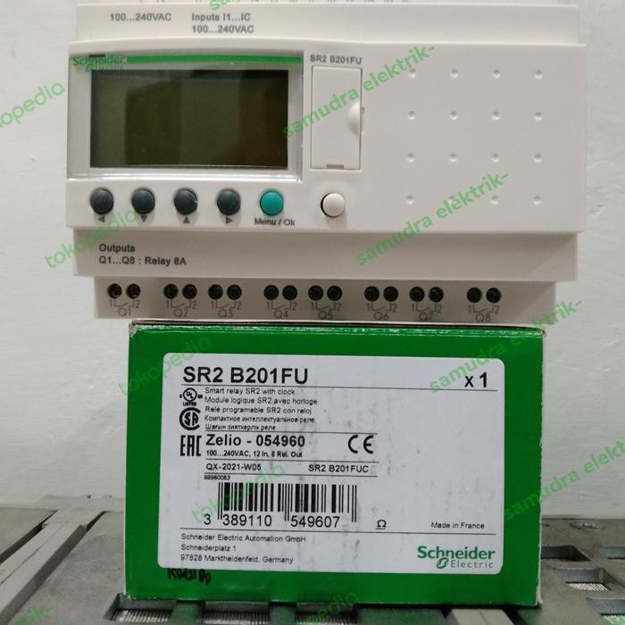 SCHNEIDER PLC ZELIO LOGIC SR2B201FU ZELIO SMART SCHNEIDER NEW MURAH