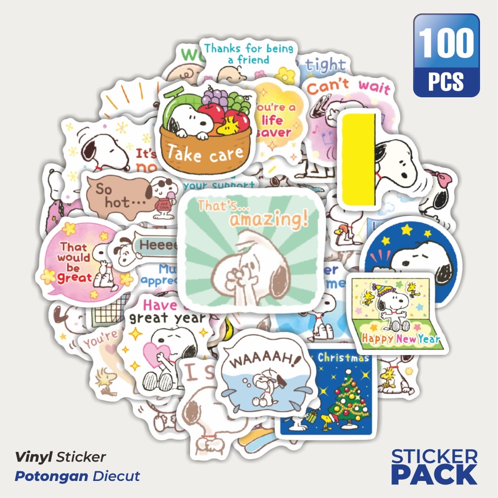 

Terbaru! 50 pcs Stiker Kartun Snoopy V23 Dekorasi Lucu Kreatif untuk Notebook, Skateboard, HP