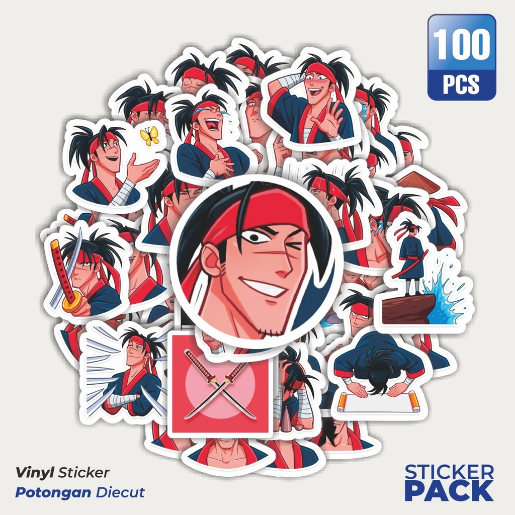 

Terbaru! 50 pcs Stiker Kartun Hiro The Ronin Dekorasi Lucu Kreatif untuk Notebook, Skateboard, HP