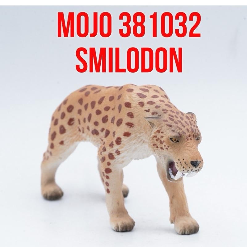 MOJO Fun 381032 Smilodon Harimau Purba Mainan Binatang Miniature Hewan Animal Figurine Pajangan Acti