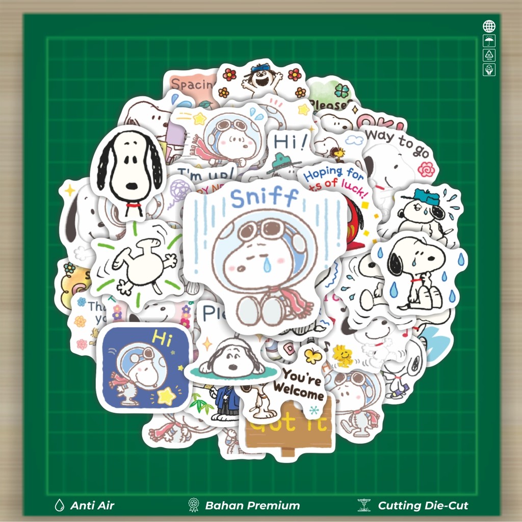 

HOT 50 PCS STIKER Stiker Kartun Snoopy V41 Stiker Fashion Cars Decal Dingin Kartu Album Custom Vinyl Anti Air- Sticker Aesthetic Buku Journal Koper Casing HP Tablet Laptop Helm Motor Botol Minum