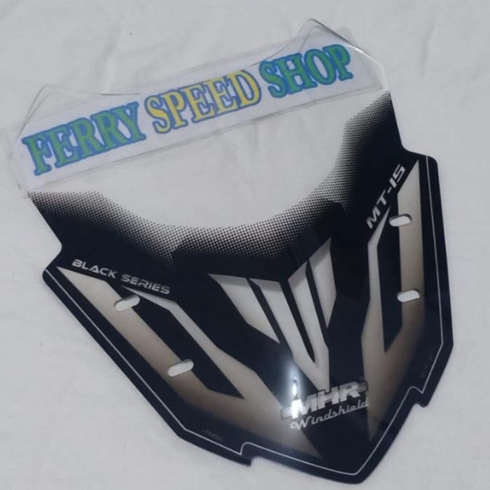 Windshield winsil mhr mt15 mt 15 / kaca depan visor mt15 mhr racing black series - Bening