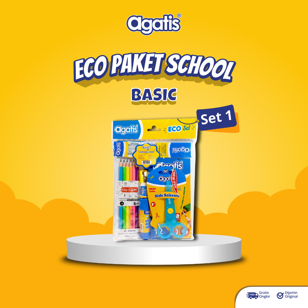 

New Agatis - Paket Alat Tulis Lengkap Starter Kit TK/PAUD - Free Buku GambarPremium