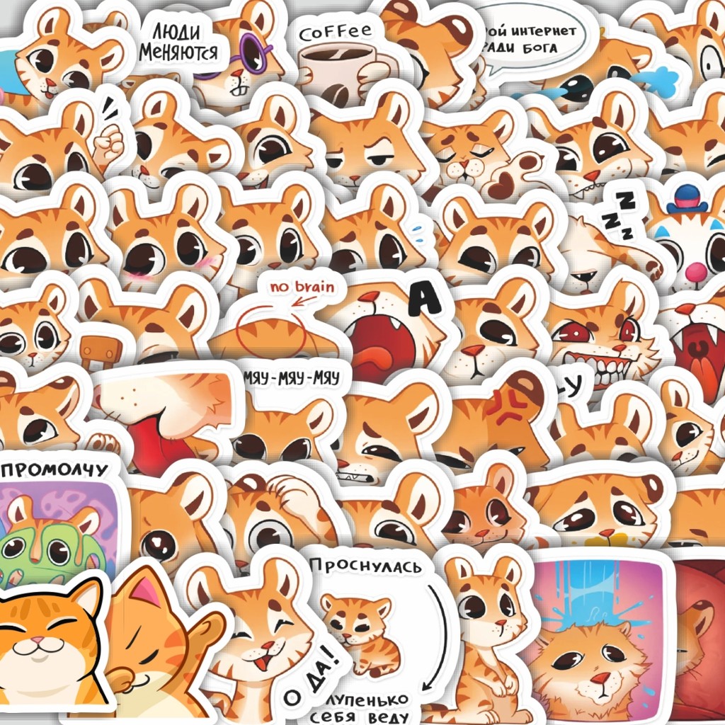 

Stiker Cutting Pack Stiker Kartun Funny Tiga The Tiger Isi 100Pcs Series Aesthetic Lucu Keren Untuk Koper Bahan Vynil