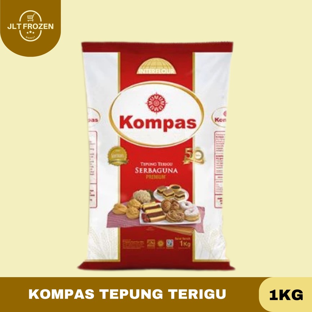 

Kompas Tepung Terigu / Terigu Serbaguna / Flour / Tepung Premium Kemasan 1Kg