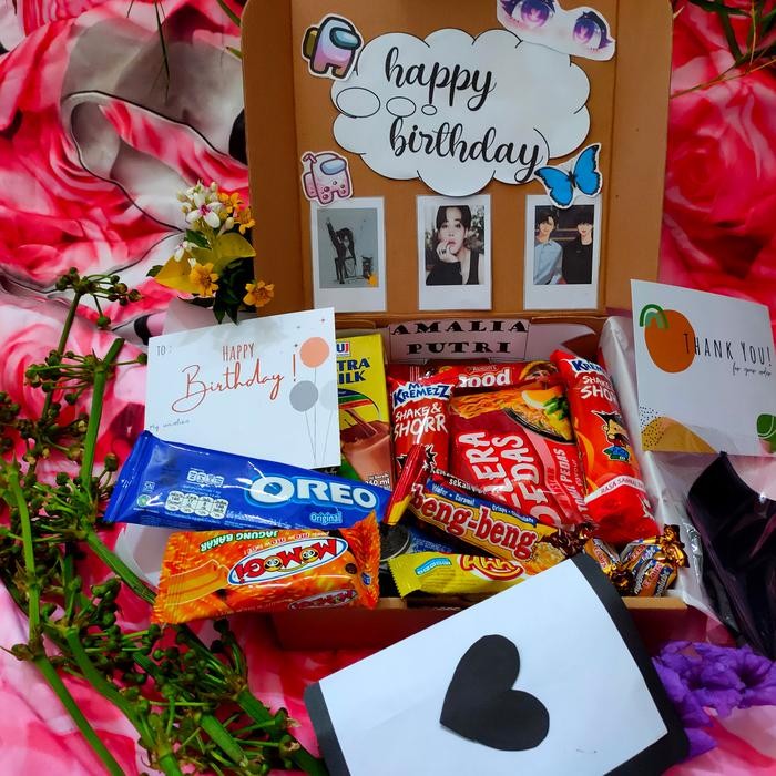 

Hampers Snack [Kado Box Super Hemat]Hadiah Ulang Tahun,AnniversarryDll - Happy Birthday