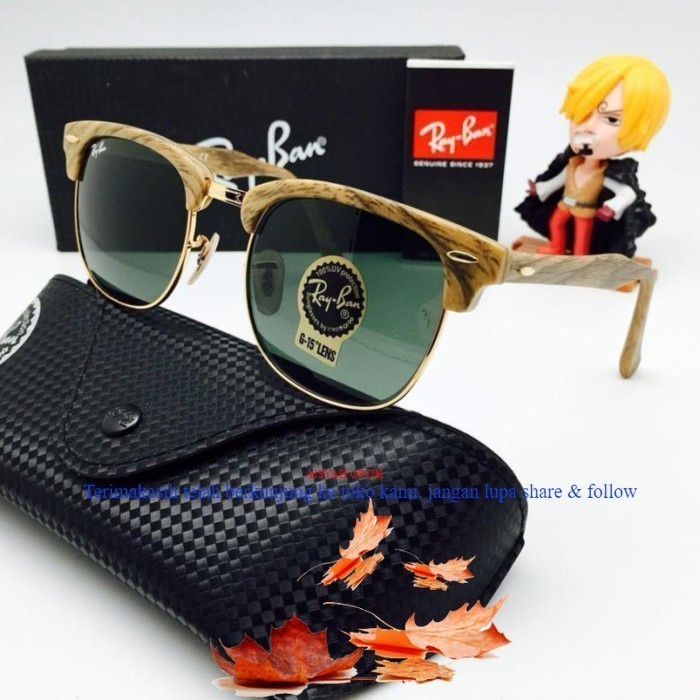 (COD) Kacamata Rayban Clubmaster Wood