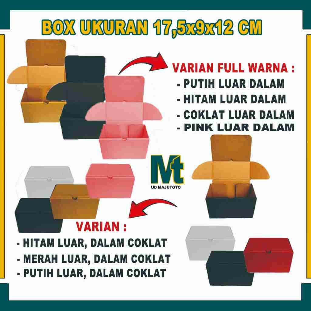 

Box 17,5x9x12 Cm / Box Lipat Depan / Kardus Polos / Box Hampers