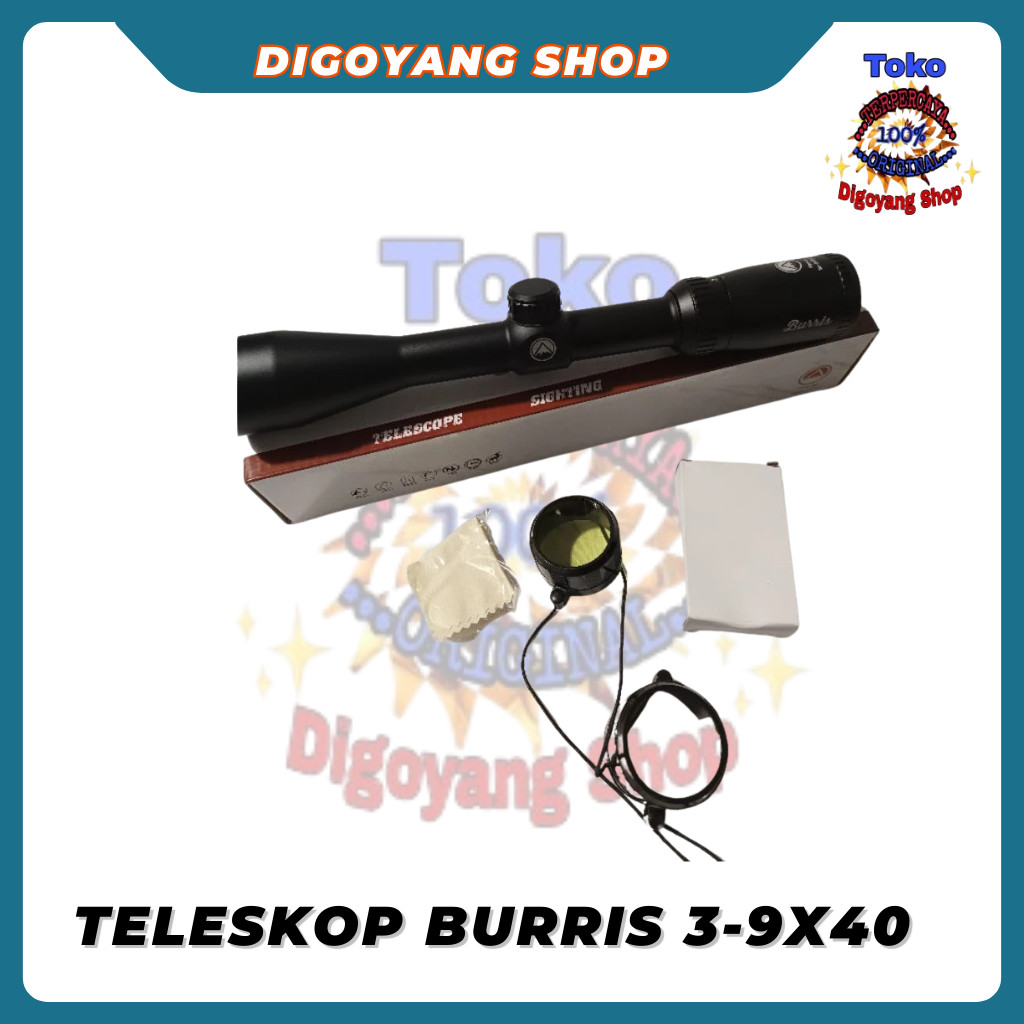Teleskop Burris 3-9x40 Buris 3 9x40 Lensa Jernih Tahan Getar Body Compact