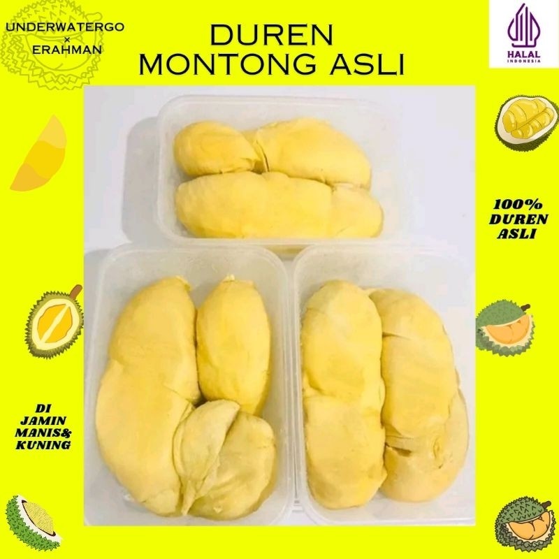 

DURPAS DURIAN KUPAS MONTONG PALU PARIGI PREMIUM GRADE AA BERAT 500+GRAM