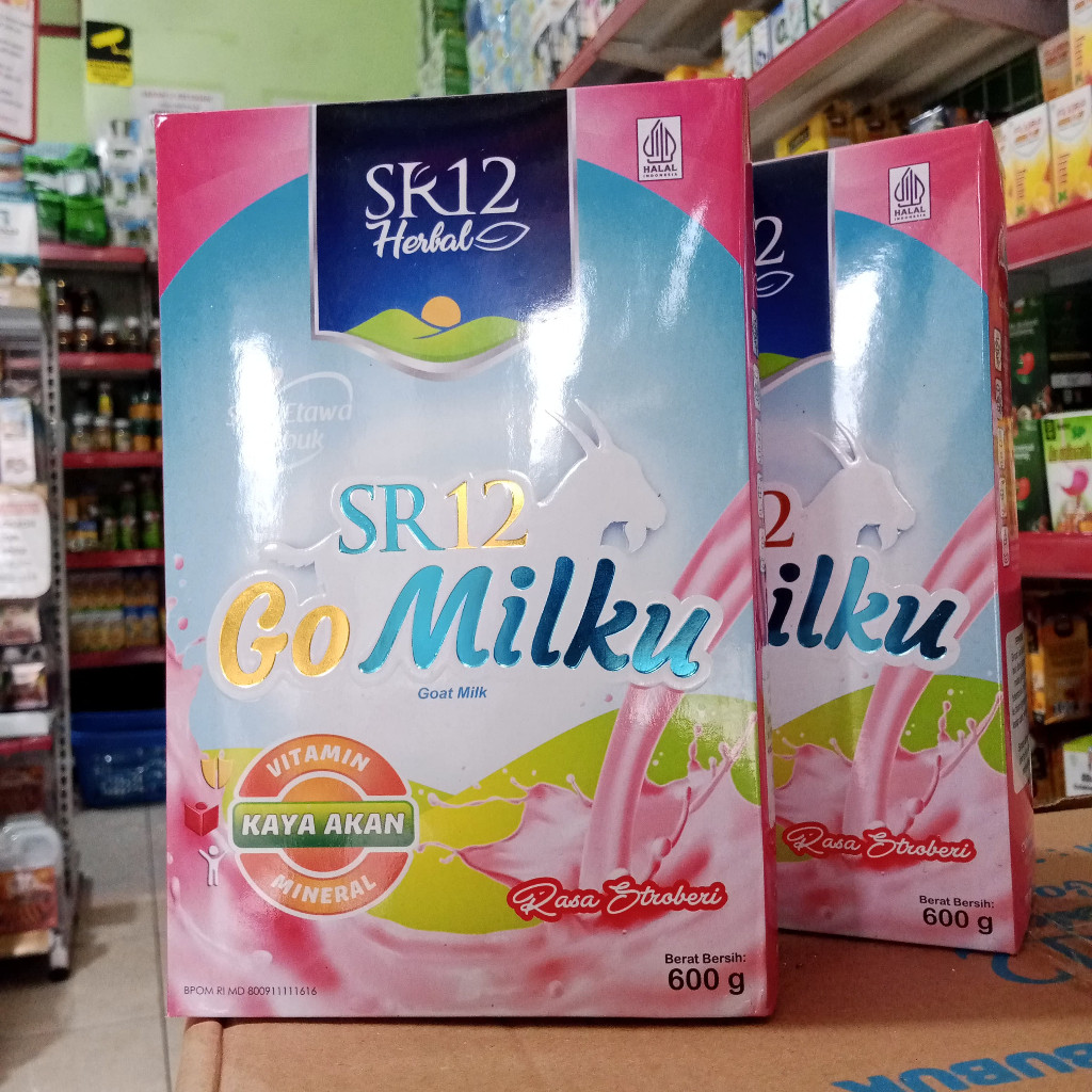 

SR12 Go Milku STRAWBERRY 600gr Susu Kambing Etawa GOMILKU SR 12 600gr Meningkatkan Kesehatan Tulang