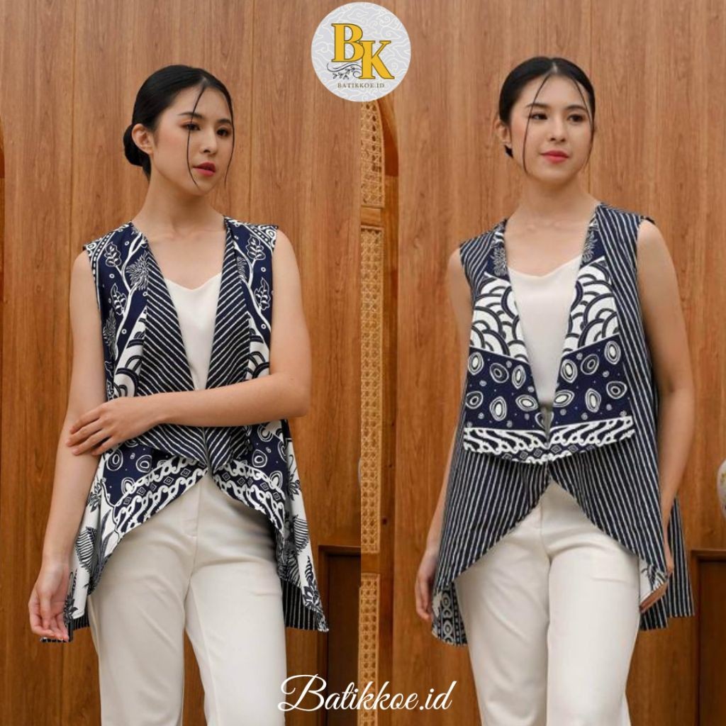 Outer Batik 158 HT - Rompi Batik / Outer Batik / Luaran Batik Wanita/ Nuansa Batik/ Batik Etnik