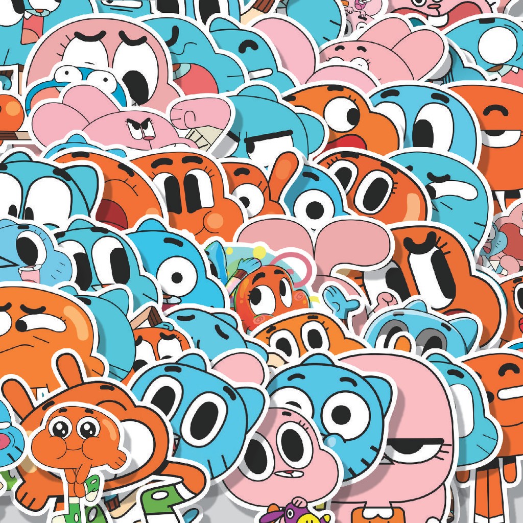 

Stiker Cutting Pack Stiker Kartun The Amazing World Of Gumball Isi 100Pcs Series Aesthetic Lucu Keren Untuk Koper Bahan Vynil