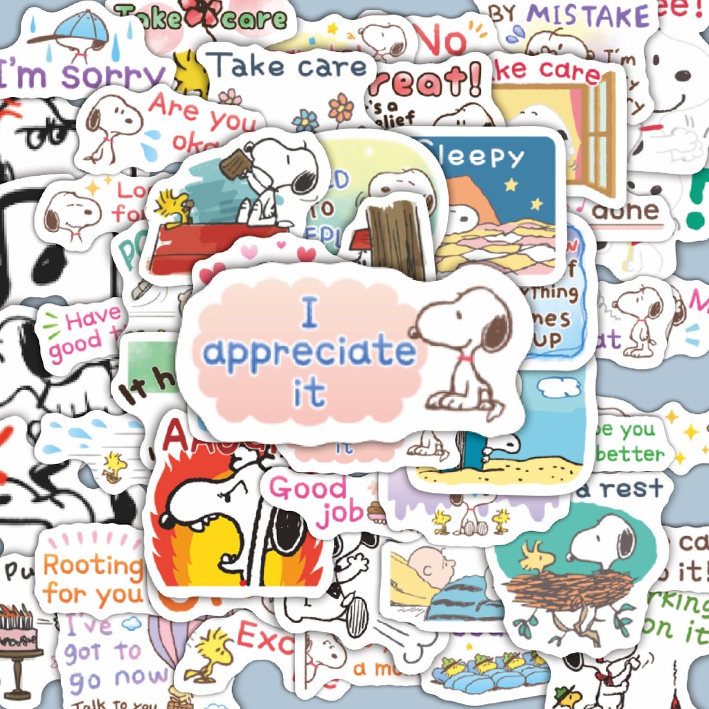 

100PCS Lucu Stiker Kartun Soopy V47 Stiker Aesthetic Stiker Anti Air Stikers Berperekat Waterproof sticker decal buat Motor Helm Buku Journal Koper Casing HP Laptop Botol Minum Hadiah anak