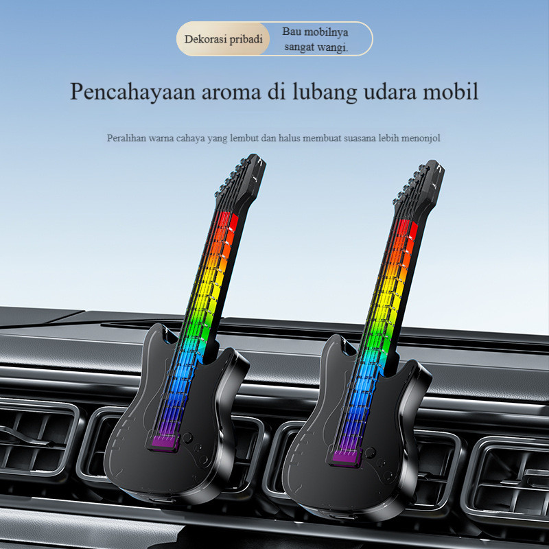Aromaterapi Gitar Mobil / Ornamen Ventilasi Udara / Pewangi Ventilasi Udara Mobil Lampu Ambient