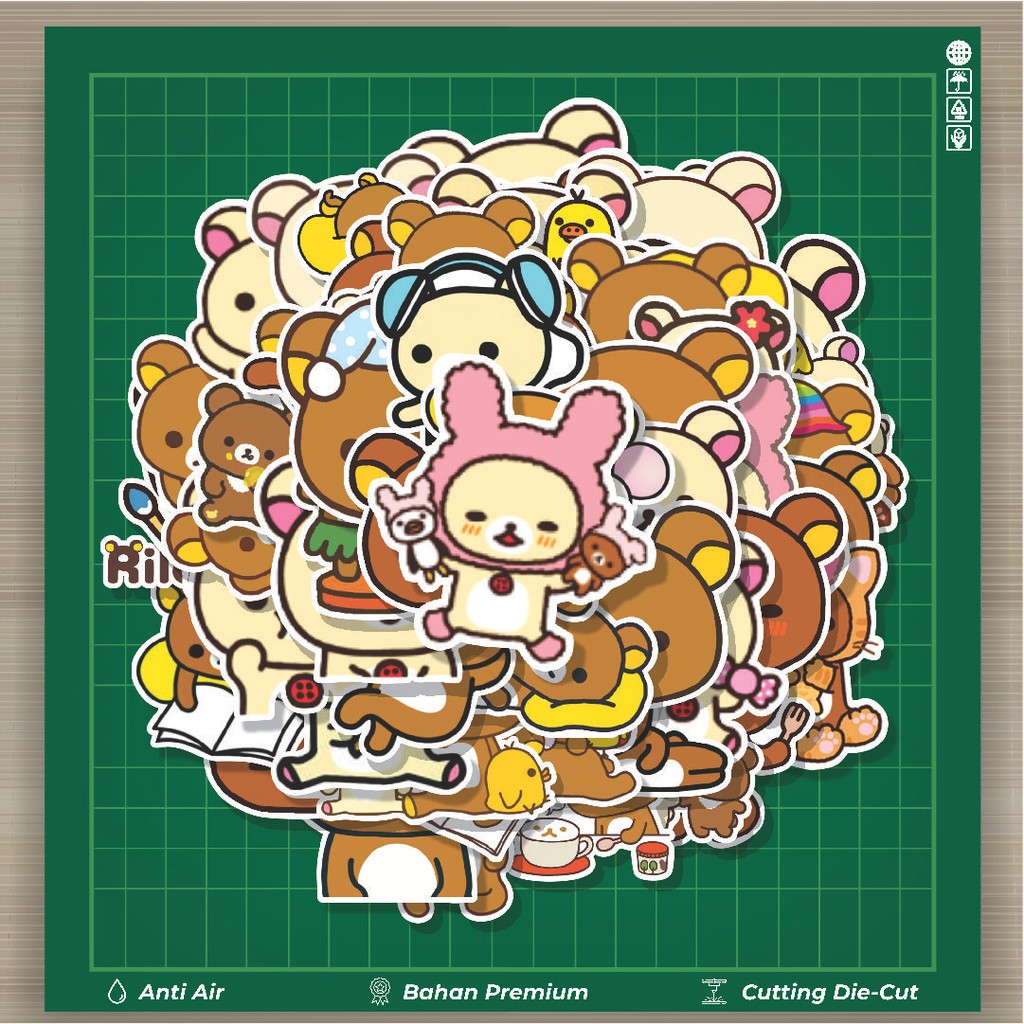 

HOT 50 PCS STIKER Stiker Kartun Rilakkuma Stiker Fashion Cars Decal Dingin Kartu Album Custom Vinyl Anti Air- Sticker Aesthetic Buku Journal Koper Casing HP Tablet Laptop Helm Motor Botol Minum