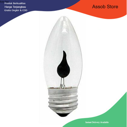 Lampu Bohlam Lilin LED Candle Light E27 Orange 3W - Assob Store