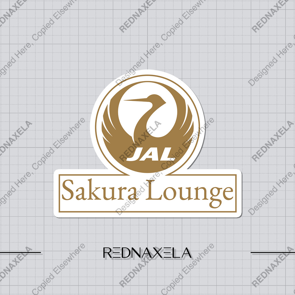 

Stiker Vinyl Japan Airlines Sakura Lounge Logo Stiker Koper Outdoor Waterproof Sticker