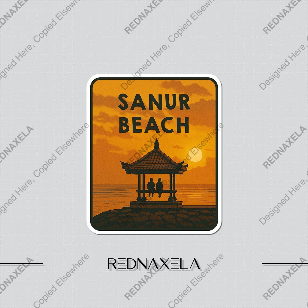 

Stiker Vinyl Sanur Beach Bali Stiker Koper Outdoor Waterproof Sticker