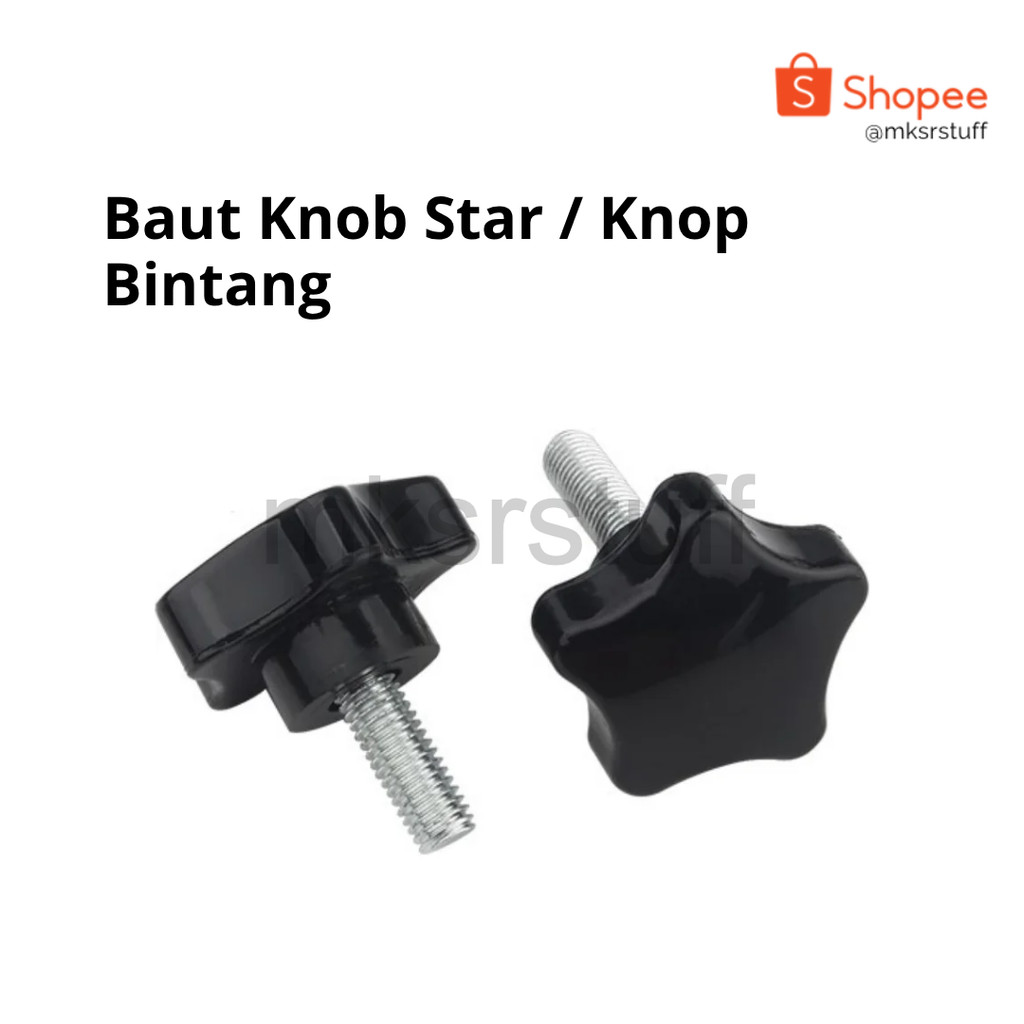 M8 - Baut Knob Star / Knop Bintang