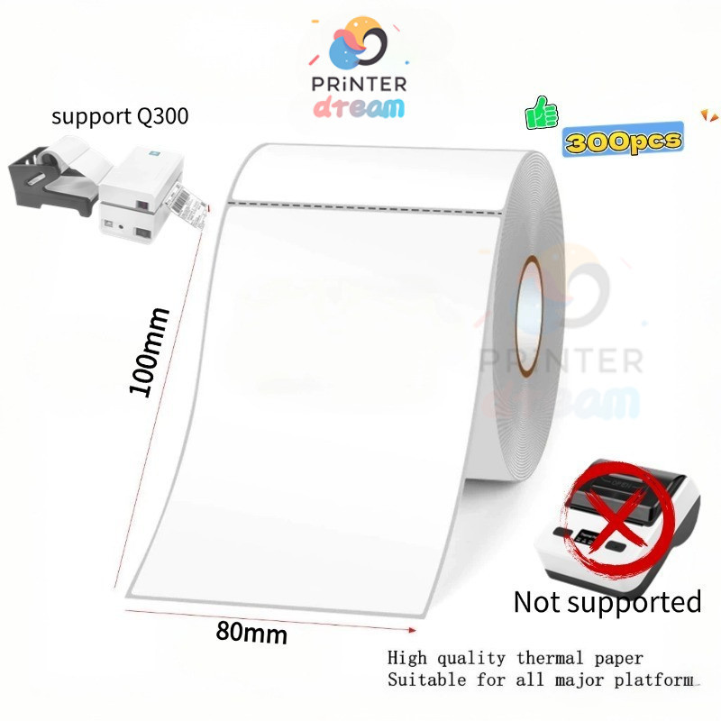 

Kertas Resi Label Sticker Printer Thermal Barcode Direct Termal 78X100 78MMX100MM 1Line 300Lembar 1Roll Thermal Stiker Paper