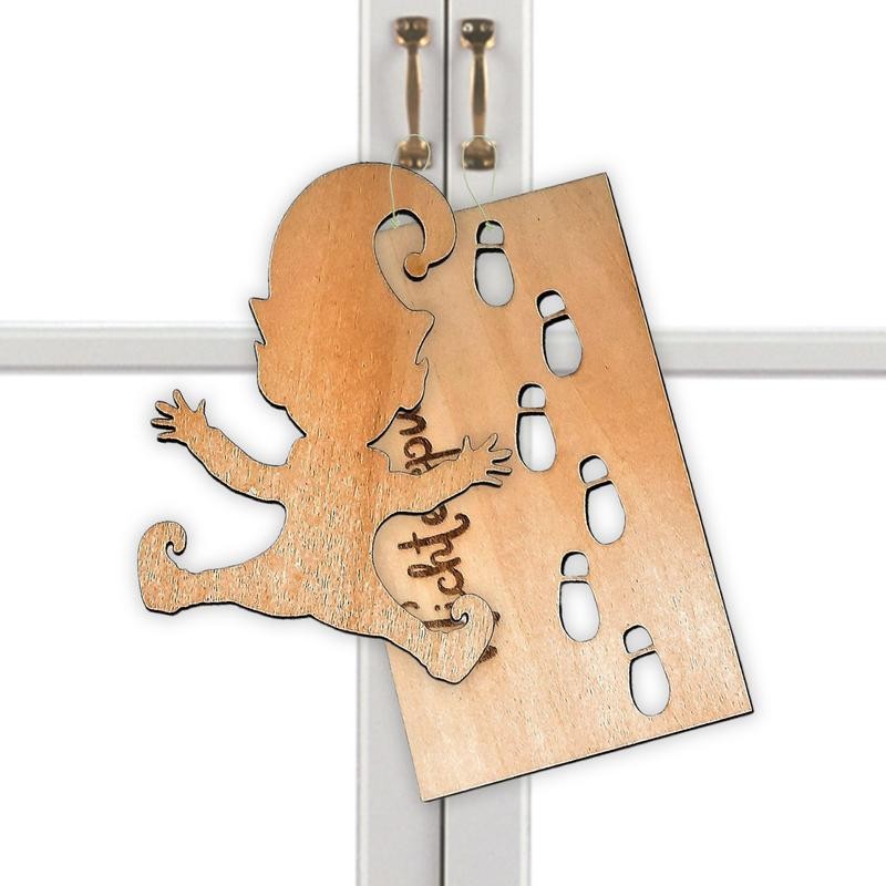 

Christmas Gnome Shape Wooden Stencil Footprints Template Xmas Tree Ornament Gnome Elf Footprint Christmas Window Floor Decor