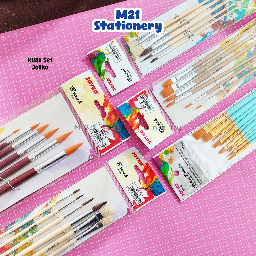 

KUAS SET JOYKO / BRUSH ALAT LUKIS CAT GAMBAR ART WATERCOLOR ACRYLIC ALAT TULIS ATK STATIONERY MURAH