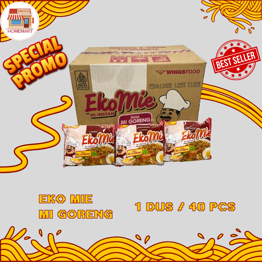 

EKO MIE GORENG Mie Goreng Mie Instant 1 Karton Isi 40 / Mie Goreng Eko Mie 1 Dus Termurah