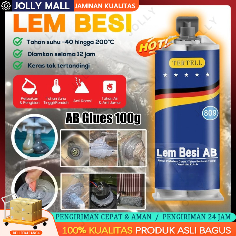 CODLem AB Besi Super Kuat Tahan Panas Kafuter Lem Perekat Super Untuk Reparasi Mobil /Rumah (Lem Bes